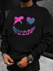 Men's Loose Casual Fashionable Smiling Face Pattern Printed Round Neck Long Sleeved Sweatshirt For Autumn And Winter_viptrois.com