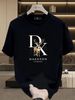Men's 100% Cotton DAEXTON CANADA DX Letter Elk Pine Print T-shirt Summer Casual Round Neck Regular Fit Canadian Vintage Short Sleeve Graphic Tee_viptrois.com