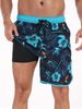 Men's Clothing Men's Shorts Men's Quick Drying Swimming Trunks Fashionable Loose Beach Shorts Multi Pocket Printed Design Beach Shorts_viptrois.com