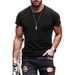 Premium Solid-color Men's Short-sleeved Casual Solid-color Men's T-shirt Top_viptrois.com