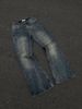 Y2K Hip-Hop Jeans – Distressed Graffiti Print Low-Rise Baggy Pants (Unisex Streetwear, High-Stretch Denim)_viptrois.com