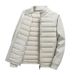 2025 Knitted Patchwork White Duck Down Men's Stand-up Collar Light Down Jacket For Autumn And Winter_viptrois.com