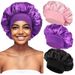 solid Color Wide Brim Elastic Adult Sleeping Men And Women Fashion Hair Care Beauty Shower Satin Chemotherapy Cap_viptrois.com