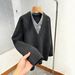 Sweater Men's Autumn And Winter Knitted Sweater, Old Money Style, Lazy Cardigan Jacket_viptrois.com