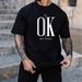 Oversized Cotton T-Shirt For Men - Breathable Black & White Tee With Relaxed Fit (Sizes M-5XL, Unisex Streetwear Essential)_viptrois.com