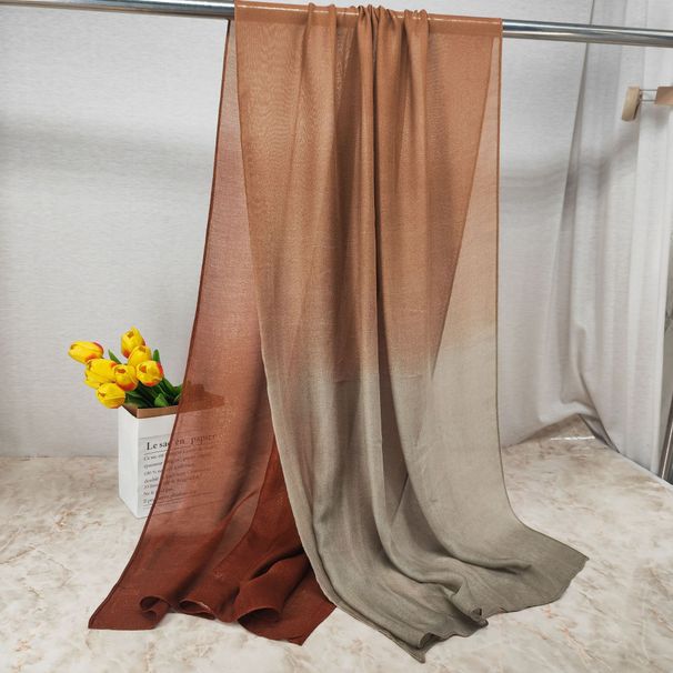 Muslim headscarf Bamboo Gradient Modal Scarf Muslim Rayon Cotton Tie-dye Ink-ink Color Headscarf_viptrois.com