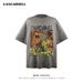 Men's Clothing retro cartoon cat print short sleeved T shirt men's summer new loose couple half sleeve_viptrois.com