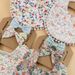 Ins New Children's Baby Saliva Towel Linen Cotton Comfortable and breathable Printing Double-sided Bib Headband Set Burp Cloths_viptrois.com