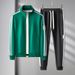 Men's Clothing Lightweight Sports Tracksuit Set Breathable Hoodie Jacket Jogger Pants For Gym, Running Casual Wear (Green/Blue/Black Sizes M-5XL)_viptrois.com