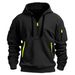 Autumn Winter Hoodie Zipper Multi-Pocket Pullover Men's Sports Casual Jacket European Size_viptrois.com