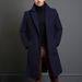 2024 Men's Mid To Long Woolen Coat Slim Fit Suit Collar Windbreaker_viptrois.com