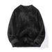 Men's Mink Fur Sweater – Winter Thick Knit Pullover, Soft & Cozy, Retro Loose Fit (Black, Grey, Army Green, Red, Beige, White)_viptrois.com