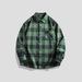 2025 Spring New Shirt Men's Korean Trend Loose Lapel Long Sleeve Cotton Shirt Couple Jacket_viptrois.com
