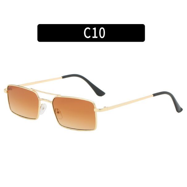 Double Beam Square Metal Sunglasses Trendy All Match Personality Sunglasses For Men And Women_viptrois.com