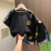 Mother & Kids Boys' Street Blasting Summer Clothes Children's Short Sleeved Suits 2024 New Baby Summer T Shirt Shorts Two Piece Suits_viptrois.com