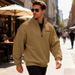 Men's Slim-Fit Half-Zip Sweater - Winter Fleece-Lined Stand Collar Pullover (S-3XL, 380GSM, 8 Colors)_viptrois.com