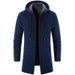 Men's Stylish Fleece-Lined Knit Cardigan - Cozy Winter Hooded Sweater With Sherpa Collar, Loose Fit Long Sleeve Pullover For Casual_viptrois.com