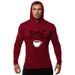 Men's Fitness Hooded Sweater Men's Slim-fit Elastic Training Wear American Sweat-wicking Running Top T-Shirt_viptrois.com