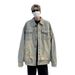 Men's Street Style Vintage Denim Spring And Autumn Loose Fashion Brand Trendy Ripped Jacket, Men's Top_viptrois.com