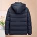 Men's Clothing Men's New Tiger Head Cotton Coat Thickened Hooded Detachable Hat Cotton Coat Middle Aged And Young Men's Short Cotton Coat_viptrois.com