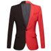 2024 New Casual Splicing Trend Suit, European Size Jacket, Men's_viptrois.com