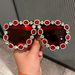 Oversized Frame Red Diamond Retro Sunglasses Cross Border European And American Fashion Trend Net Celebrity Sunglasses Aviator Sunglasses_viptrois.com