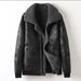"Men's Reversible Motorcycle Jacket – Winter Velvet & Fur Lined, Dual-Side Fashion Outerwear For Cold Weather"_viptrois.com