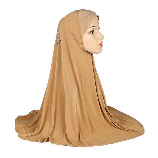 Medium Back Hot Diamond Single piece Set Worship Headband Arabic Hat Malay Scarf H108_viptrois.com