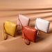 Women's Solid Color Pu Leather Zipper Coin Purses_viptrois.com