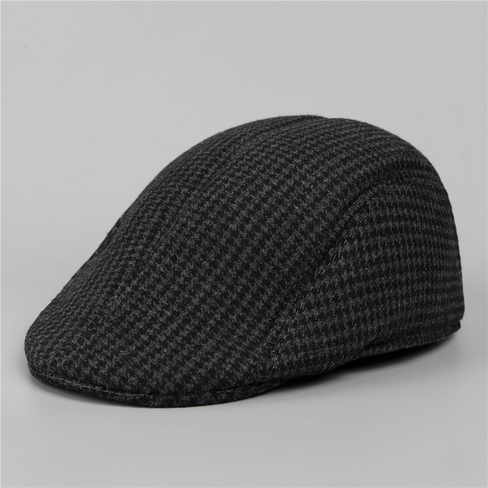 Spring Autumn Dad Men's Forward Middle-aged And Elderly Grandpa Beret Hat Winter Old Man Warm Duckbill Cap_viptrois.com