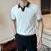 Men's Retro Contrast Color Polo Shirt - High-End Knitted Lapel Design | Summer Short Sleeve | Trendy Slim Fit_viptrois.com