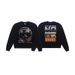 American Street Style Round Neck Long Sleeve Motorcycle Print T-Shirt Men And Women, Casual Versatile Top_viptrois.com