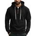 Cross-Border European And American Style Autumn Winter Heavyweight Hooded Thickened Casual Jacket Men's Loose Sweatshirt_viptrois.com