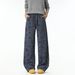 Men's American Style High Street Star Print Wide Leg Sweatpants Loose Fit Casual Spring Autumn Unique Design Couple Trousers Custom Made_viptrois.com