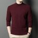 New Multi-Color Clean Version Sweater Half Turtleneck Men's Knitted Casual Base Shirt_viptrois.com