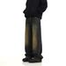 Vintage Washed Denim Jeans For Men – Relaxed Straight-Leg Streetwear Pants With Distressed Details, High-Waisted Loose Fit (S-3XL, Retro Blue)_viptrois.com