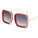 Metal ring rivet sunglasses trend square frame high end sunglasses concave shape retro sunglasses for women_viptrois.com