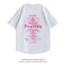Hip Hop Letter Printed Short Sleeve Men's Fashion Brand Loose Couple Casual Versatile T-shirt_viptrois.com