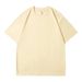 New 210g Combed Pure Cotton Loose Short-sleeved T-shirt For Summer 2025_viptrois.com