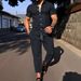Men's 2-Piece Summer Outfit Short Sleeve Shirt And Trousers Set Solid Color Casual with Collar_viptrois.com