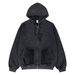 Autumn Winter New Paris Plain Washed Vintage Cardigan Fleece-Lined Hooded Sweatshirt_viptrois.com