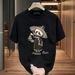 Summer New Cotton American Loose Round Neck Short Sleeve T-shirt Trendy Brand Design Printed Casual Fashion Versatile_viptrois.com