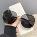Metal New Irregular Large Frame Women's 8138 Driving Sunshade Glasses Polarized Sunglasses_viptrois.com