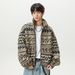 Autumn And Winter New Ethnic Style Jacquard Fleece Men's Jacket Stand Collar Cardigan Casual Warm Top Jacket_viptrois.com