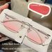 Women's Sunglasses Desire Blush Diamond Frameless Anti Blue Light Flat Glasses For Women Plain Makeup Decoration Street Shooting Glasses_viptrois.com