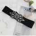 Hot Selling Rhinestone Elastic Waistband For Women, Stretchy Colorful Crystal Decorated Skirt Coat Women's Waist Belt_viptrois.com