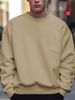 Pure White Ink One Piece Production 2025 Summer New Men's Round Neck Long Sleeve Casual Loose Sweatshirt European And_viptrois.com