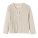 Pure Cotton Hollow Infant Long Sleeved Sweater Jacket For Small And Medium Sized Children Summer Thin Sun Proof Knitted Cardigan For Girls_viptrois.com
