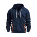 Men's Zip-Up Hooded Sweatshirt & Jogger Set – Winter Casual Tracksuit With Multi-Pockets, Slim Fit (Light Gray/Khaki/Navy/Burgundy/Black, S-XXL)_viptrois.com