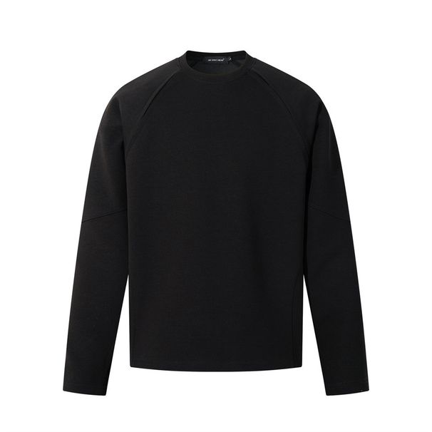 Round Neck Sweatshirt Loose Casual Men's Spring Autumn Vibe Trendy Brand Deconstructed Solid Color Versatile Pullover_viptrois.com